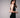 Black ribbed midi dress + long sleeves